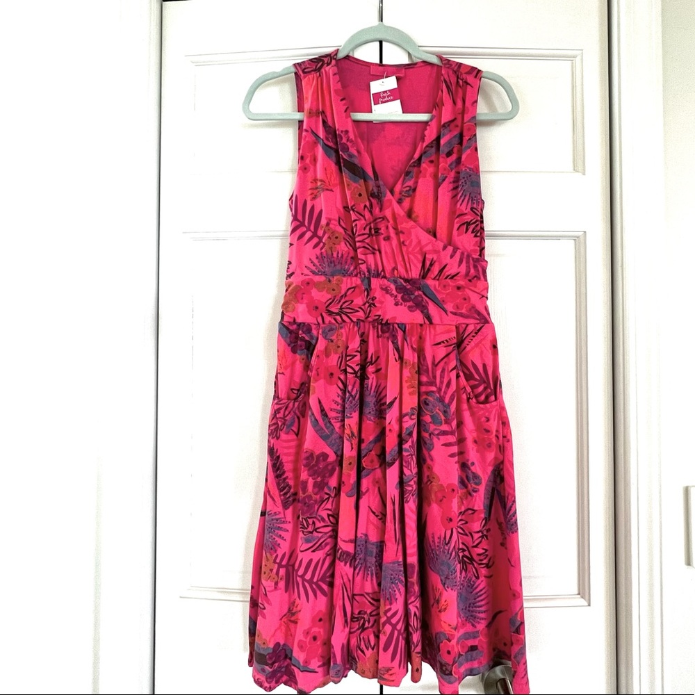 Fresh Produce Lily Tank Dress Bright Botanical Papaya Fruit Pink
